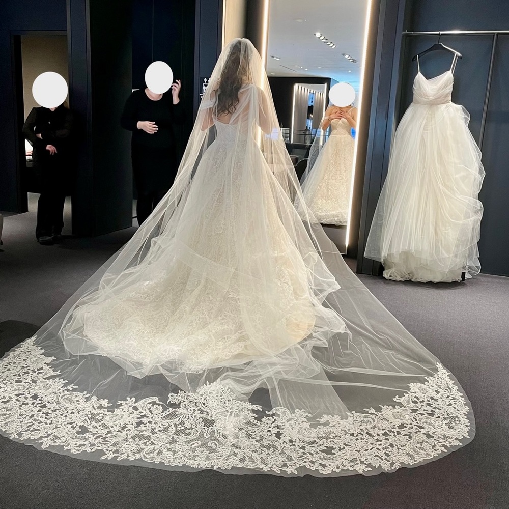 Vera Wang “Camelia” Wedding Dress and Veil